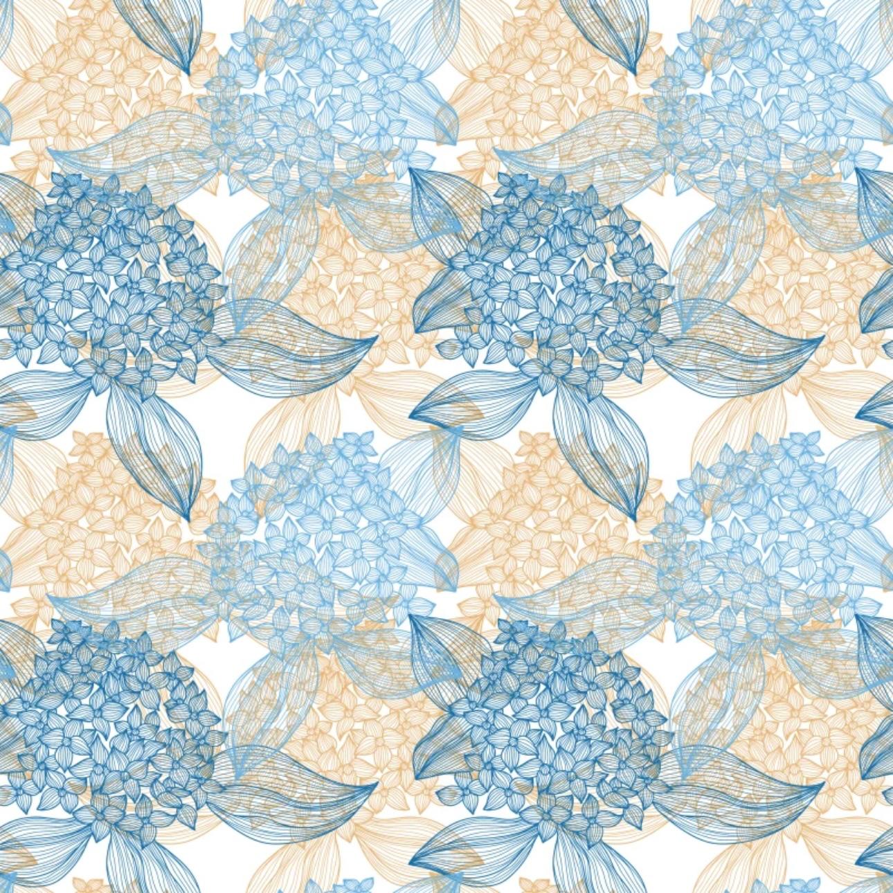 Hydrangea Furoshiki Bento Wrapping Cloth Pattern