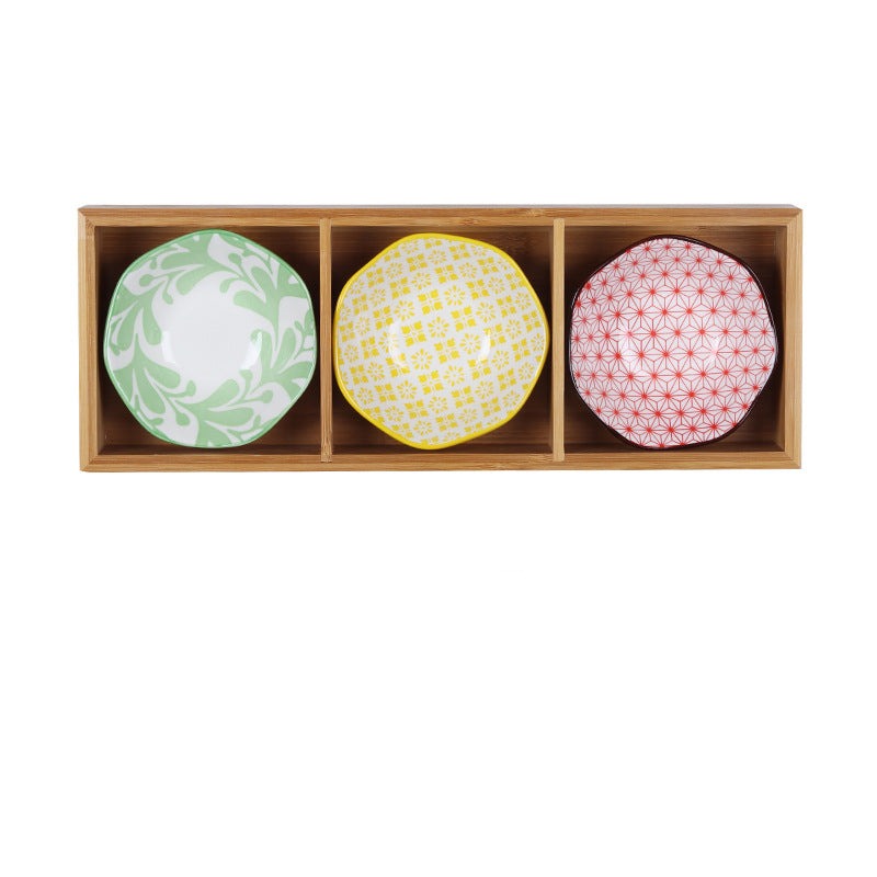 Japanese Appetizer Plates 3 Piece Serving Tray Set C