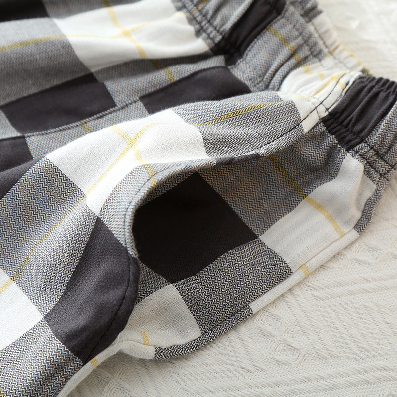 Charcoal Gray Double Gauze Pajamas Set