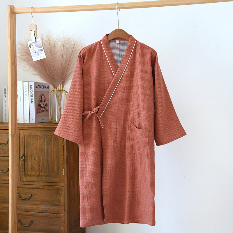 Double Gauze Yukata Bathrobe