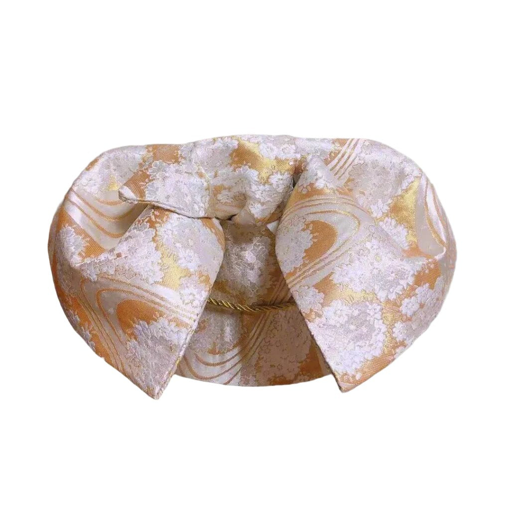 Premium Pre-Tied Yukata Waist Belt 【White Hydrangea】