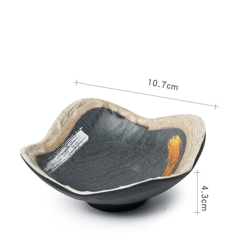 Gold Paint Brush Stroke Appetizer Bowls