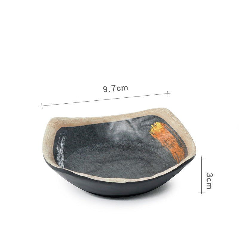 Gold Paint Brush Stroke Appetizer Bowls