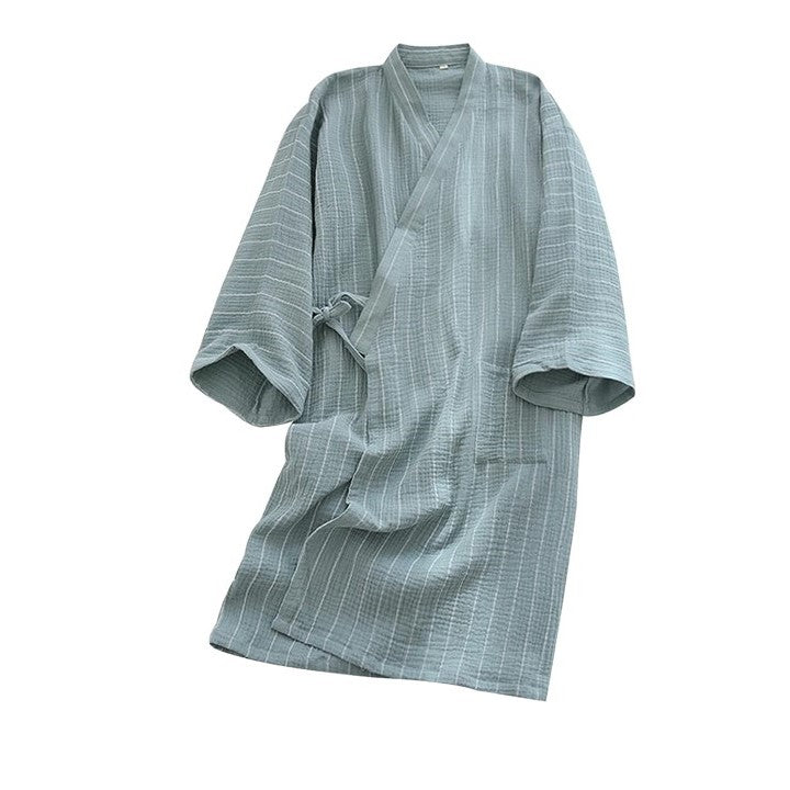 Traditional Japanese Striped Home Yukata
