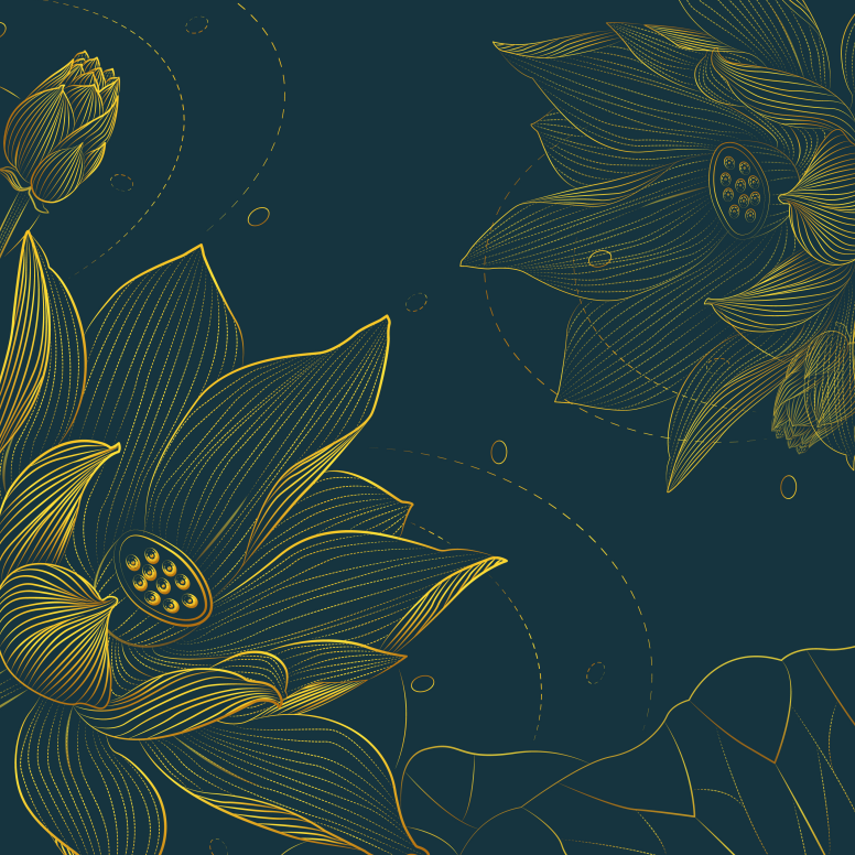 Lotus Furoshiki Bento Wrapping Cloth