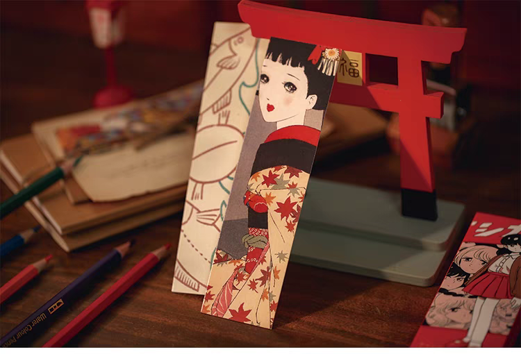 Japanese Showa Era Vintage Bookmarks Set