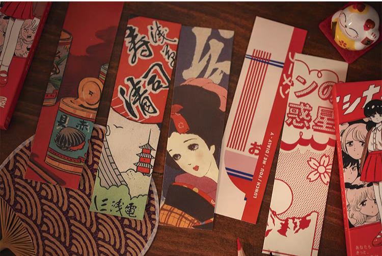 Japanese Showa Era Vintage Bookmarks Set