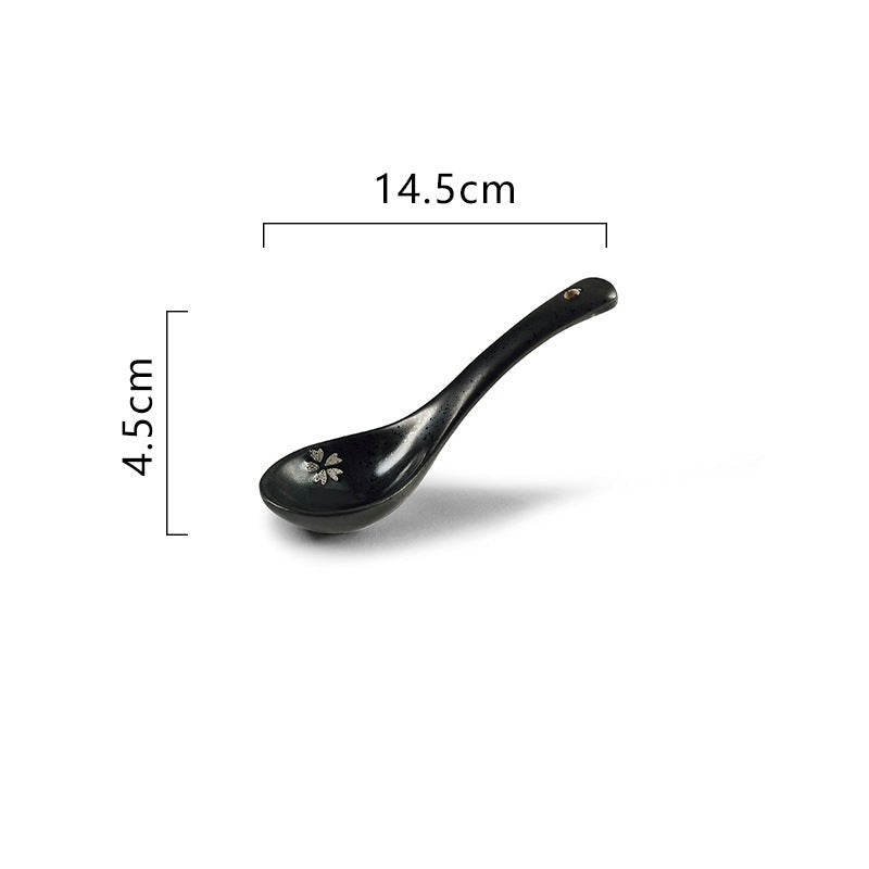 5.7" Sakura Ceramic Spoons Set
