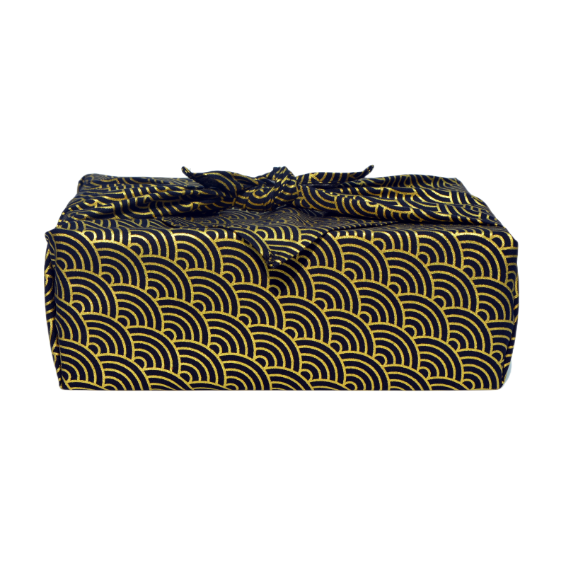 Blue Seigaiha Furoshiki Bento Wrapping Cloth