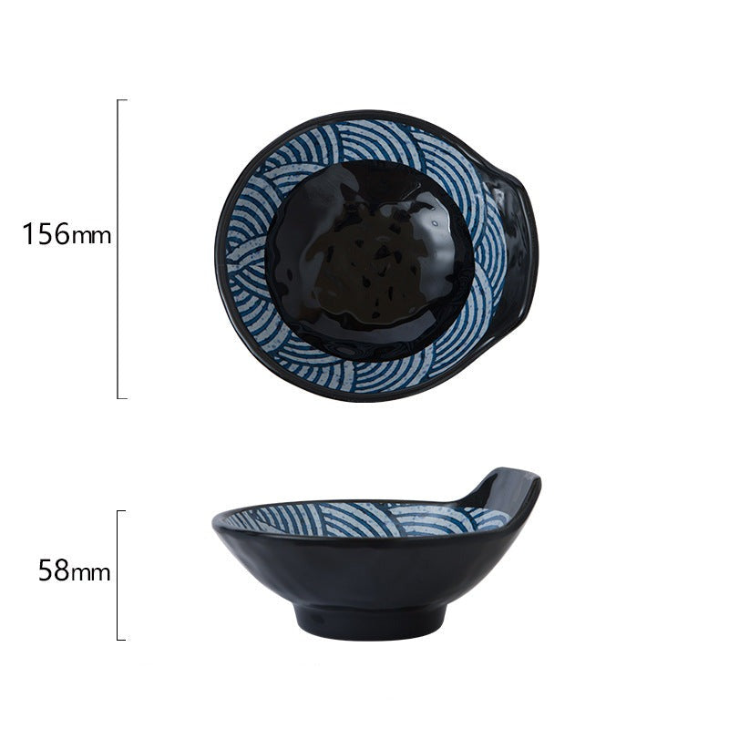 Seigaiha Handled Appetizer and Dipping Bowls 170/400ml