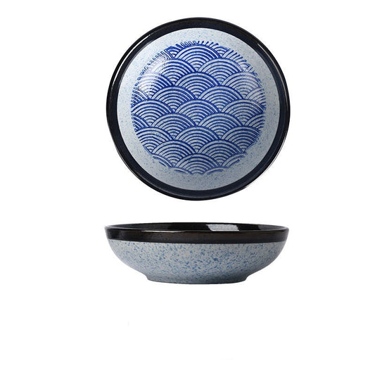 Seigaiha Ceramic Salad Mixing Bowl