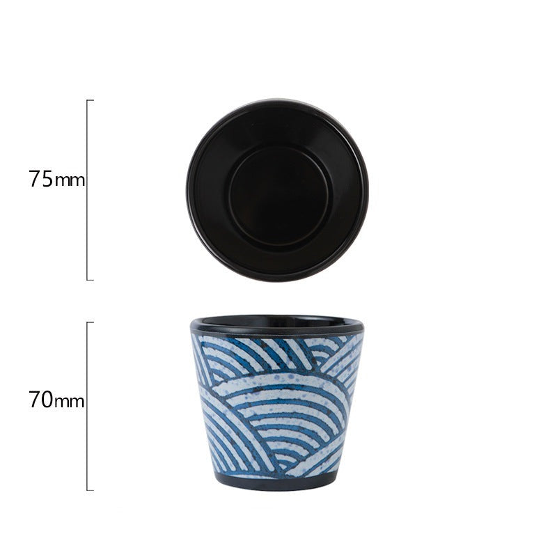 Big Ocean Wave Seigaiha Tea Cups