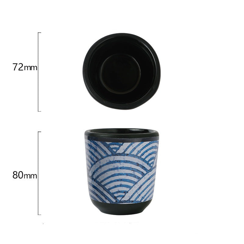 Big Ocean Wave Seigaiha Tea Cups