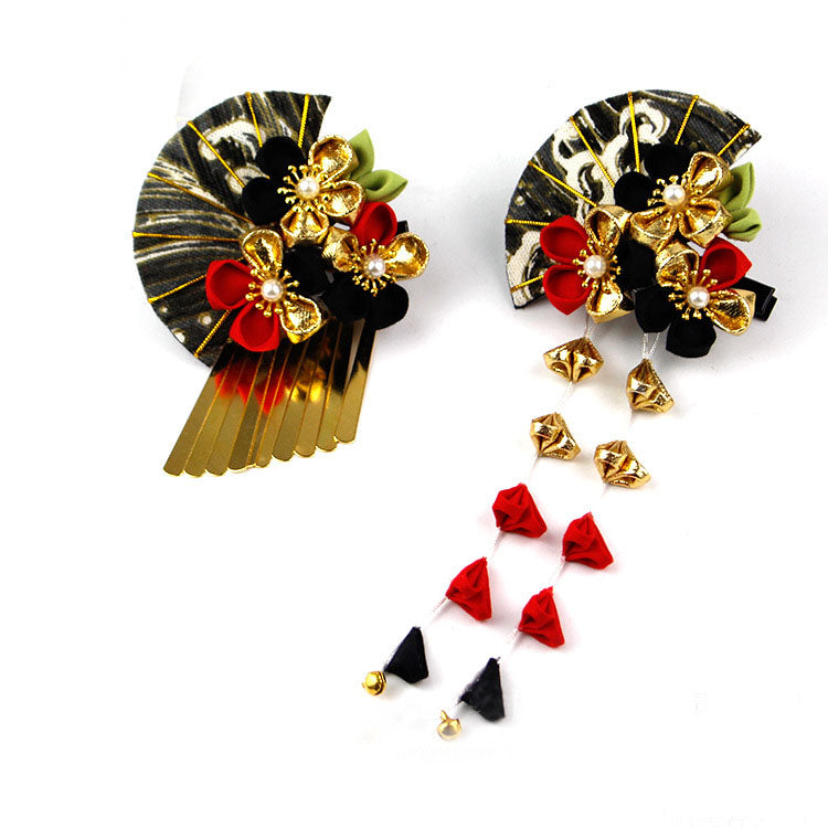 Tsumami Kanzashi Sakura Hair Accessories 2 Pieces Set | Tsumami