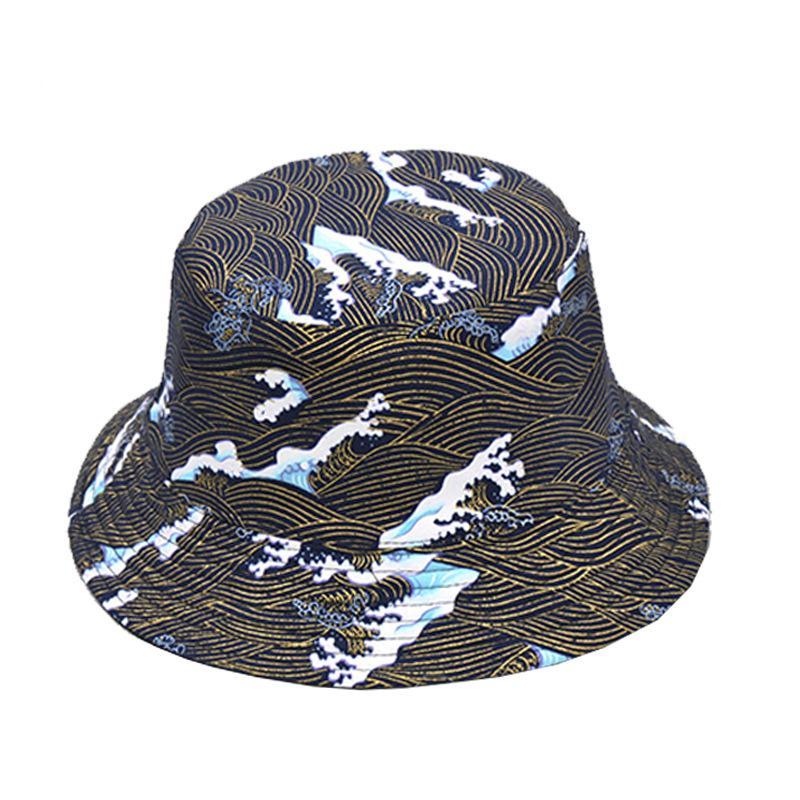 Reversible Great Wave Bucket Hat
