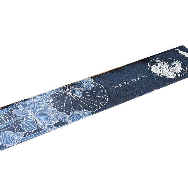 Zen Lotus Japanese Linen Table Runner