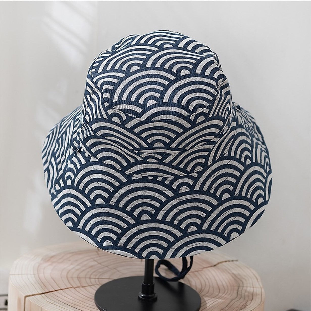 Reversible Seigaiha Bucket Hat