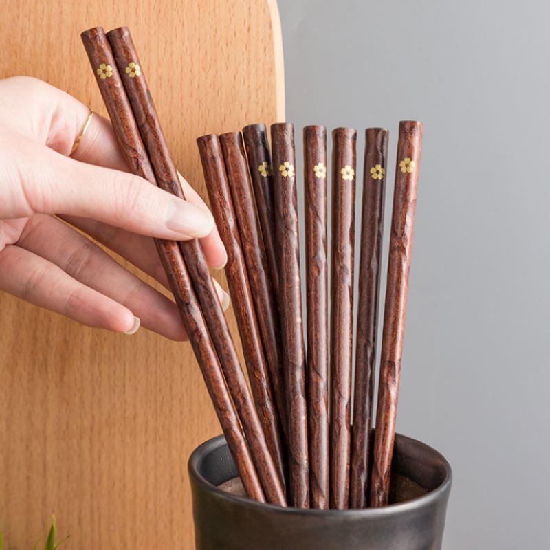 Sakura Wooden Chopsticks 20 Pcs Set