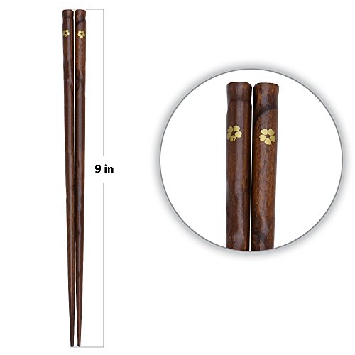 Sakura Wooden Chopsticks 20 Pcs Set