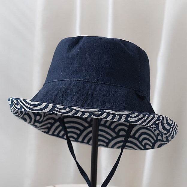 Reversible Seigaiha Bucket Hat