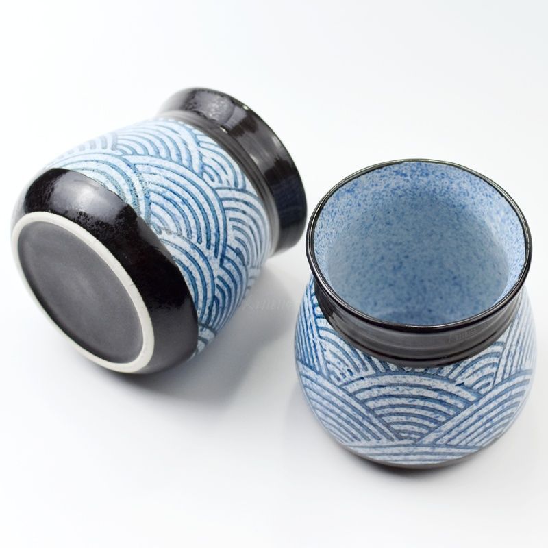 Seigaiha Ceramic Sake Set – Seigaihaya