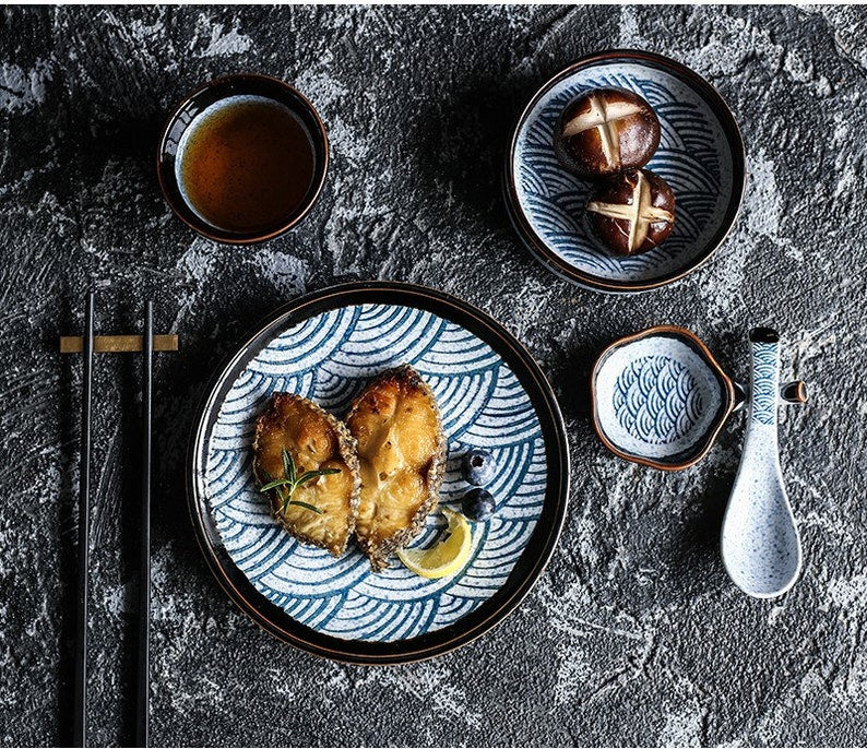 Seigaiha Dinnerware Set A