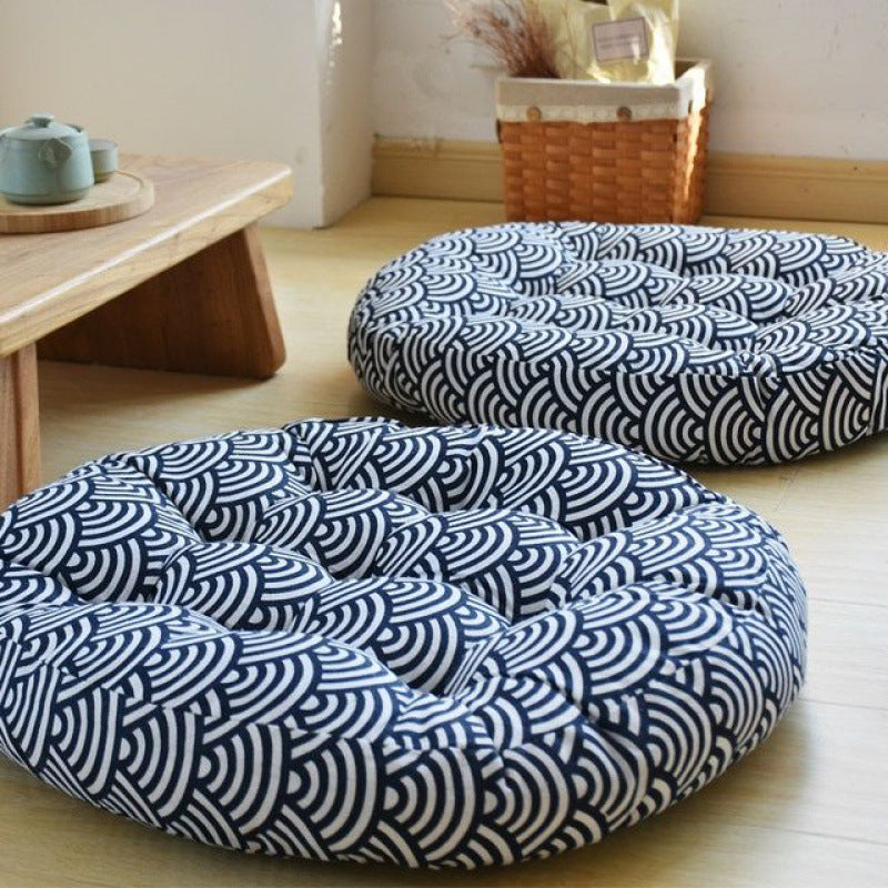 Seigaiha Japanese Wave Cushion Floor Pillow