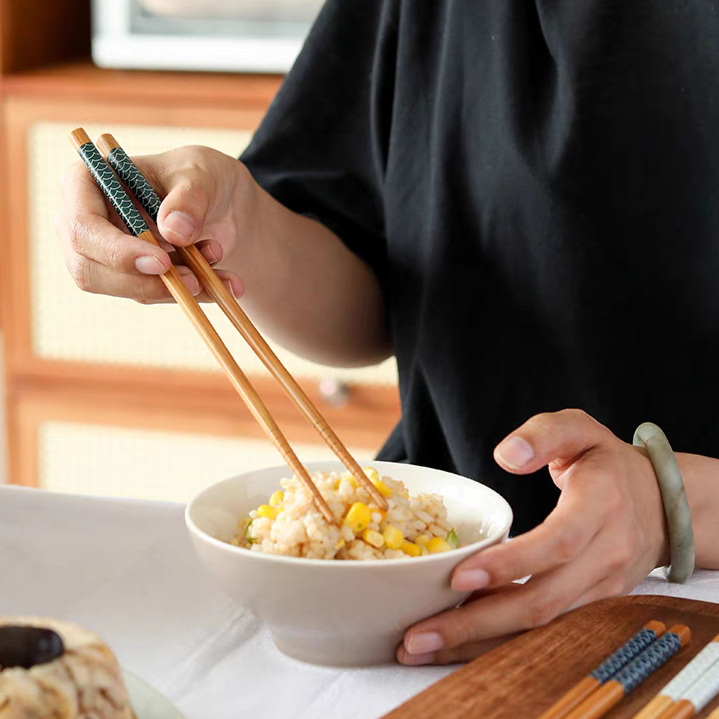 Assorted Motifs Bamboo Chopsticks Set