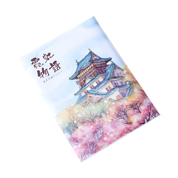 Japanese Watercolor Postcards Set