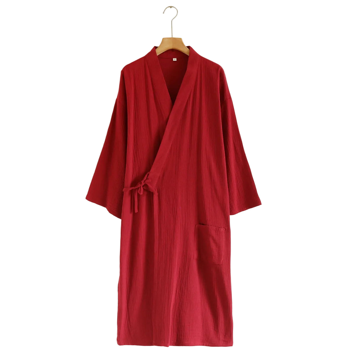 Double Gauze Tie-Waist Kimono Bathrobe