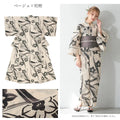 Women Kikyo Yukata Robe and Obi Belt Set