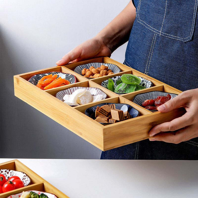 Japanese Appetizer Plates 6 Piece Serving Tray Set | Ceramic