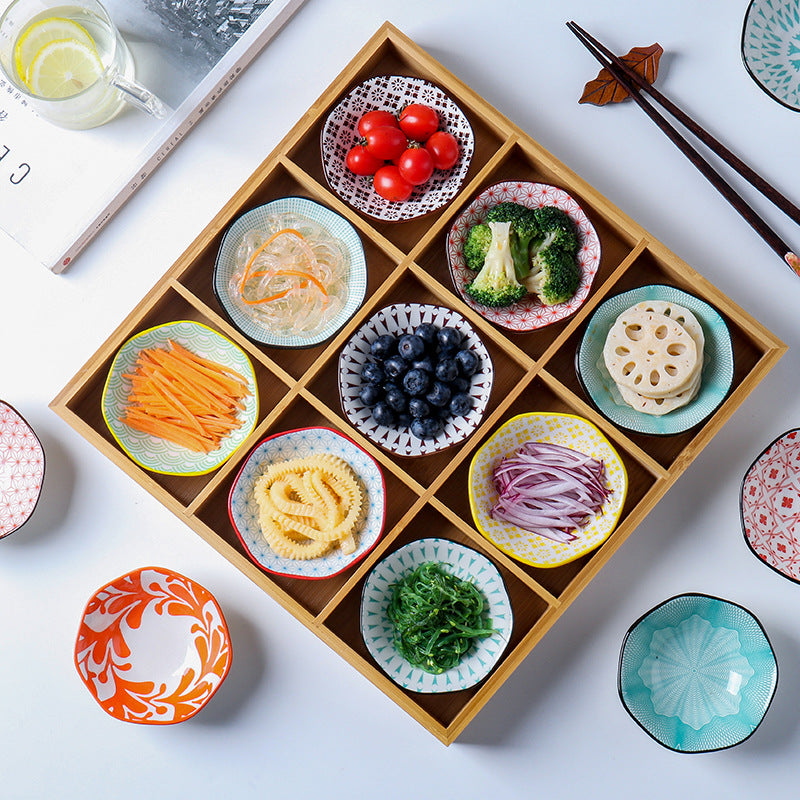 Japanese Appetizer Plates 4 Piece Serving Tray Set | Ceramic