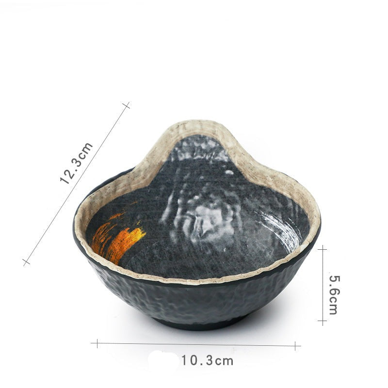 Gold Paint Brush Stroke Handled Dipping Bowls 150/170ml