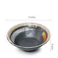Gold Paint Brush Stroke Rice Bowls 300ml
