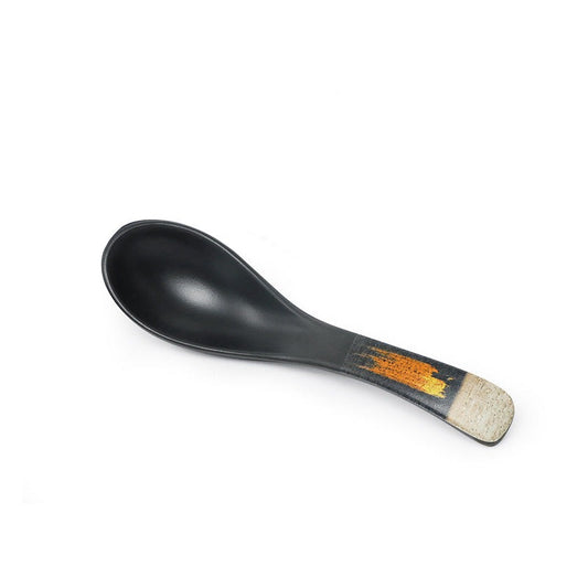 5.7" Gold Paint Brush Stroke Spoons Set