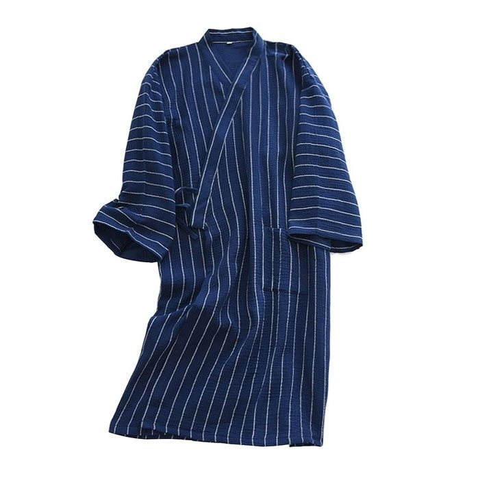 Traditional Japanese Striped Home Yukata
