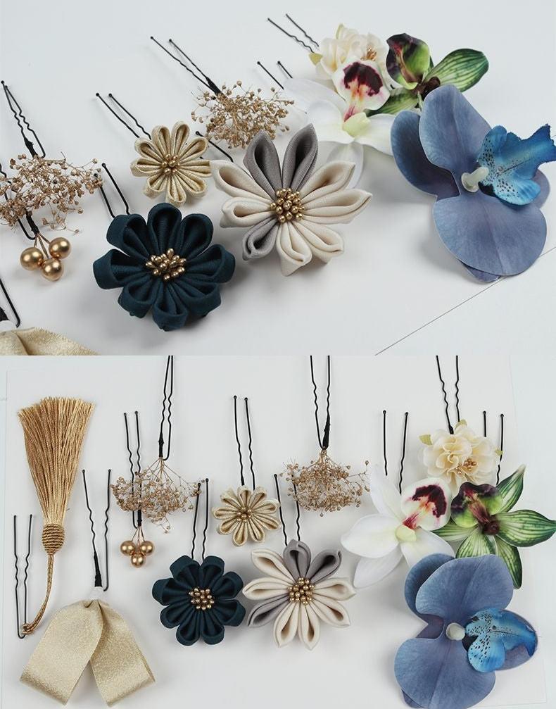 Japanese Ceremony Hair Accessories Set | Seigaihaya Traditional Kimono