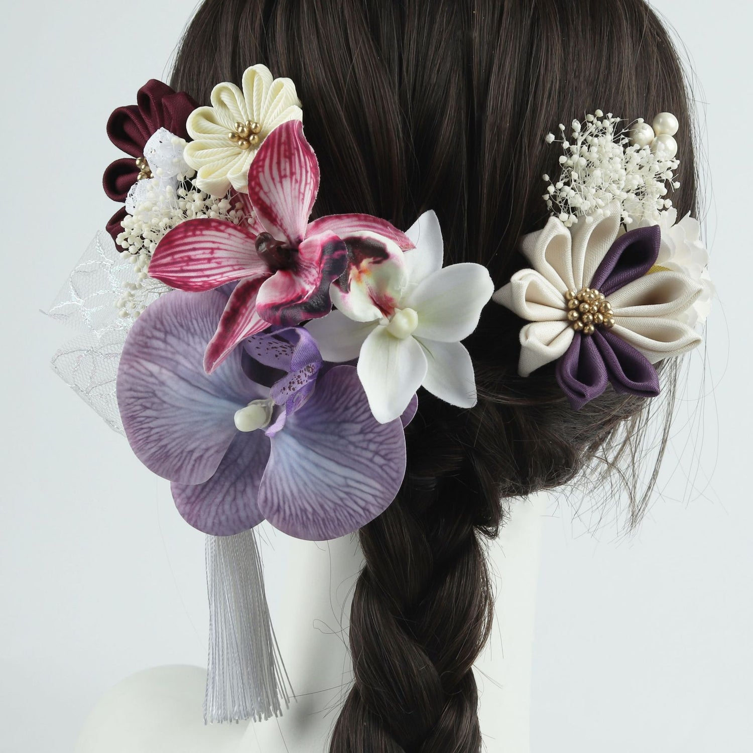 lavender flower hair accessories Japanese Ceremony Hair Accessories Set