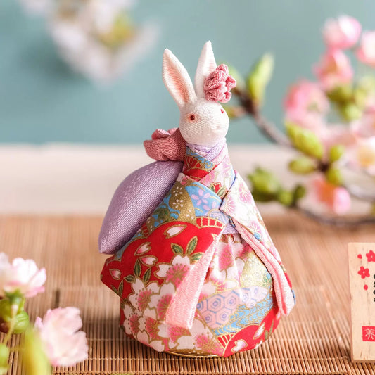 Traditional Kimono Rabbit Music Doll