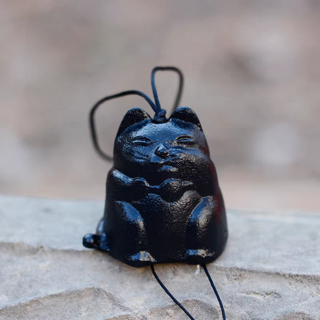 Lucky Cat Iron Wind Chime