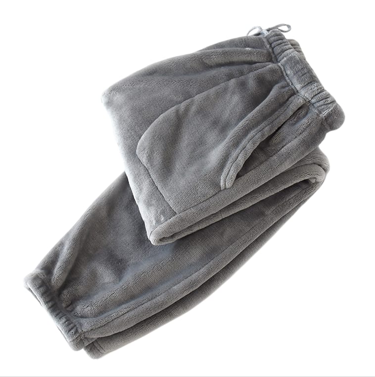 Gray Winter Flannel Pajama Pants For Men