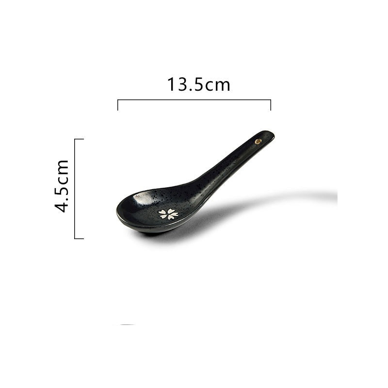 5.3" Sakura Ceramic Spoons Set