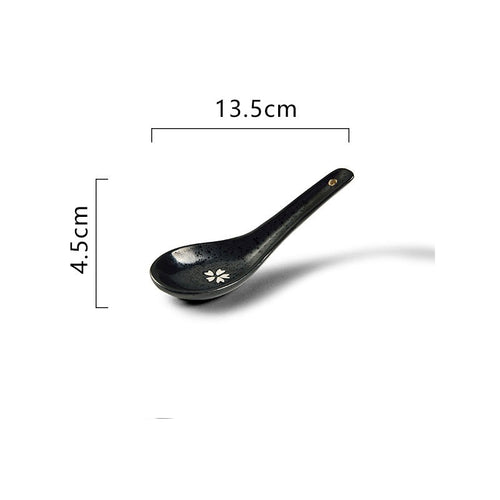 5.3" Sakura Ceramic Spoons Set