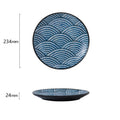  Seigaiha Ceramic Salad Plate 9"