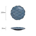 Seigaiha Wave Edge Plates 6.3"/8.6"