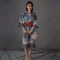 Women Seigaiha Koi Yukata and Obi Belt Set