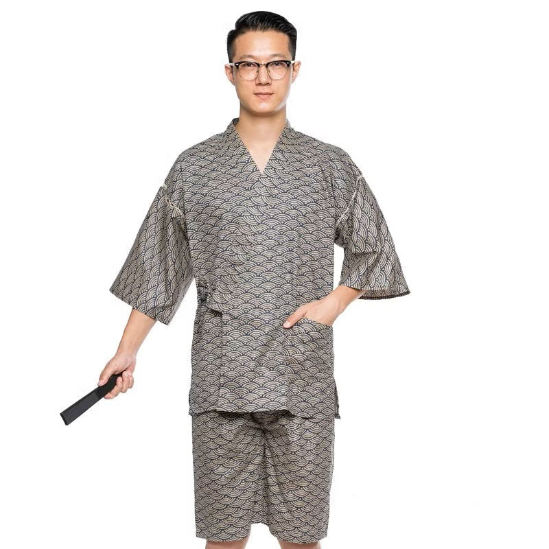 OWLONLINE Japanse Stijl Pyjama Gaas Katoen Japans Kimono Pak, Veelkleurig-01, XL OWLONLINE Japanse Stijl Pyjama Gaas Katoen Japans Kimono Pak, Veelkleurig-01, XL