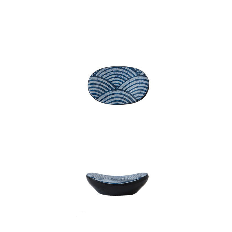 Round Seigaiha Chopstick Rests 4/8 Piece Set