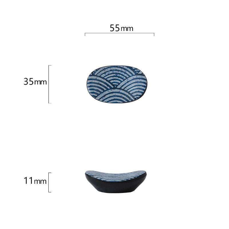 Round Seigaiha Chopstick Rests 4/8 Piece Set